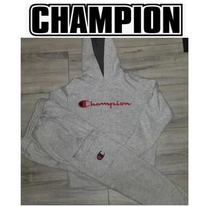 Boys Champion grey pullover & jogger M 10/12 grey